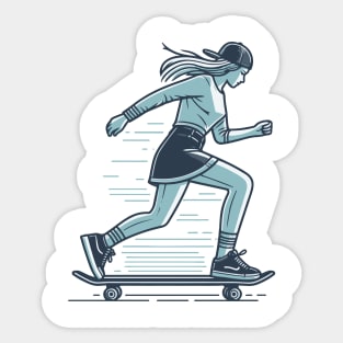 Skater Girl Sticker